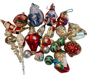 Huge Lot Of European Hand Blown Glass Ornaments