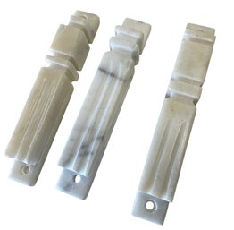 Three Carved Stone Mezuzahs