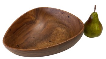 Signed Hand Turned Wood Bowl