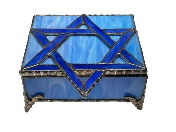Star Of David Stained Glass Box