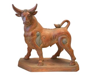 Fine Museum Replica Of Bronze Age Chinese Bull Sculpture