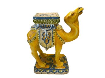 Vintage Majolica Look Camel Figurine