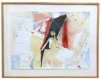 1986 'Escape Route'  Dada Painting By Listed Artist Dimitri Petrov (American 1919-1986)  37' X 29'