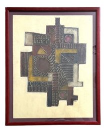 1983  'Abstract Housing' ~ Mixed-Media By Miriam Axelrod  (1913-1998) ~ More Art In Part 2
