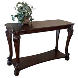 Carved Mahogany Console Table
