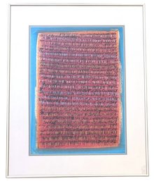 1999 Listed Artist Shige Yamada (American 1933-2026) 'Millennial Mantra' Watercolor & Ink On Paper 31' X 39'