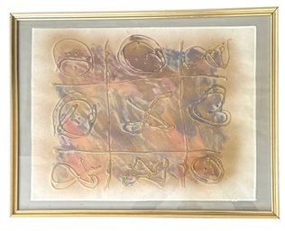 1980s  'Tic Tac Toe' ~ Mixed-Media By Miriam Axelrod (1913-1998) ~ More Art In Part 2