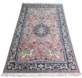 Fine Tabriz Hunting Scene Rug 6.25 FT X 3.10 FT