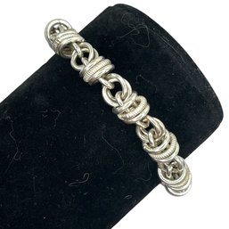 (S3) Heavy Italian MILOR Sterling Silver Chain Bracelet