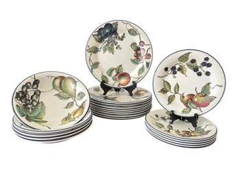 Group Of  Vintage 'Macintosh' Plates And Bowls By Pier One (21 Pieces)