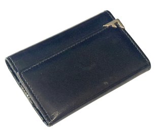 Vintage Salvadore Ferragamo Black Leather Key Case