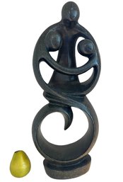 Modernist 23' Zimbabwean Shona Stone Sculpture 'Family' Signed M. Dhliwayo
