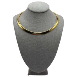(A128) Italian Thick Heavy Sterling Silver Vermeil Necklace