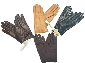 Four Pair Of Ladies Leather Gloves