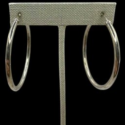(B8) Sterling Silver Hoop Earrings