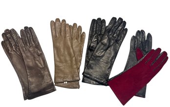 Four Pair Of Ladies Mid Length Leather Gloves