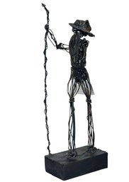 Signed Vintage Don Quixote Wire Sculpture