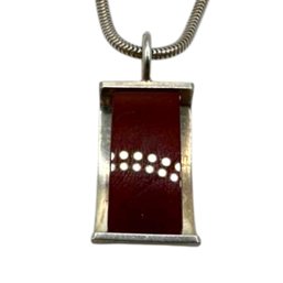 (B3) Italian Sterling Silver Carnelian Round Chain Necklace