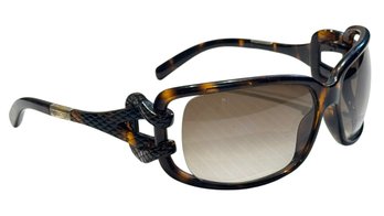 Jimmy Choo Tortoise Sunglasses With Openwork Reptile