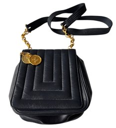 Jay Herbert By Sharif Navy Blue Leather Handbag