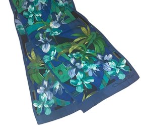 Oscar De La Renta Vintage Floral Silk Scarf