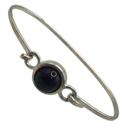(B21) GUESS Sterling Silver Purple Cabochon Bracelet