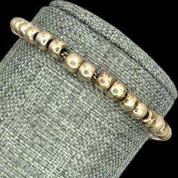 (A184) Sterling Silver Beaded Bracelet