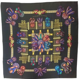 Vintage Hermes 'Les Rubans Du Cheval' Silk Scarf