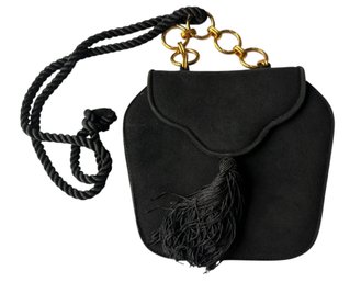 Susan Gail Black Suede Handbag From Spain