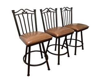 Set Of Three Swivel Stools