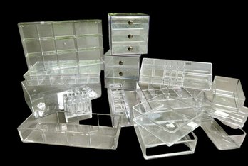 Large Lot Of Acrylic Organizers  (1 Of 2)