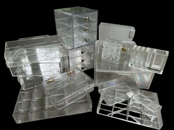 Large Lot Of Acrylic Organizers (2 Of 2)