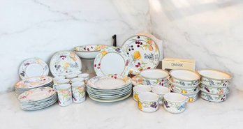 Large Set Of Dansk China In Pattern Umbrian Fruits (LOC: S1)