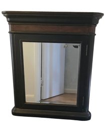 Traditional Hooker Furniture Mirrored Key Cabinet With Burl Wood Inlay