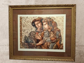 Oleg Zhivetin Serigraph 'Competing For His Heart'