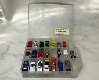 32 Assortment Of Hot Wheels Cars In A 2 Layer Case.