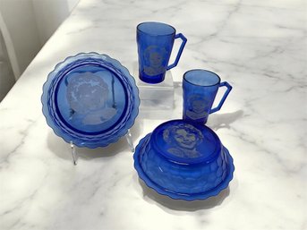 Shirley Temple Glass Mugs And Cereal Bowls
