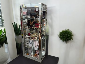 Large Glass And Mirror Display Case