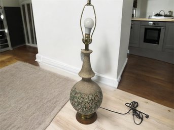 Mid Century Lava Glazed Table Lamp