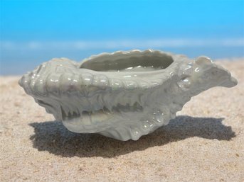 1960s Italian Glazed Ceramic Conch Shell
