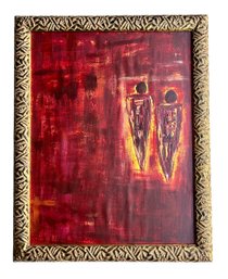 Framed Original Painting - Figures In Red