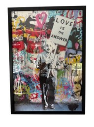 Street Art Inspired Framed Print 'Love Is The Answer'