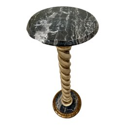 Neoclassical Style Marble Top Pedestal