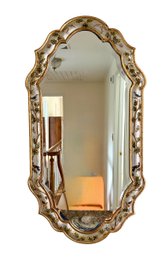 Chinoiserie Painted Wall Mirror - Bird Motif