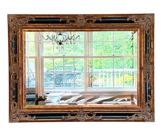 Ornate Black And Gilt Mirror