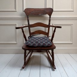 Sweet Little Vintage  Restored Rocker With Custom Cushion