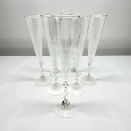 Seven Juliska Handblown Champagne Glasses