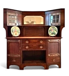 Special Antique Arts & Crafts English Sideboard Attributed To Liberty