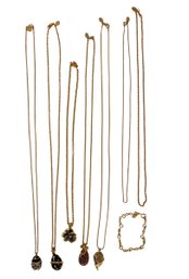 Joan Rivers Necklaces & Bracelet Including Lady Bug And Celestial Enamel Moon Pendants