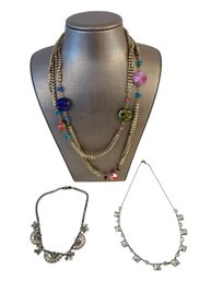 Vintage Rhinestone & Cut Glass Necklaces